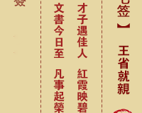 <h3>佛祖灵签第17签：王省就亲中平签