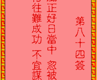 吕祖灵签第84签：古人蒙