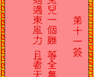 <h3>吕祖灵签第11签：古人合兵破曹