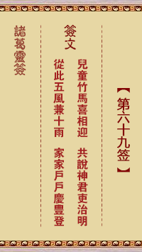 <h3>诸葛神签第69签