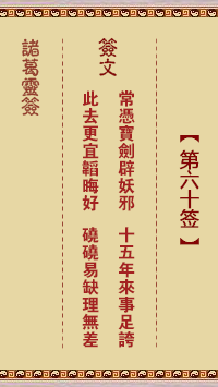 <h3>诸葛神签第60签