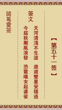 <h3>诸葛神签第51签