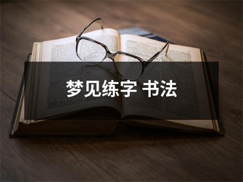 梦见练字书法