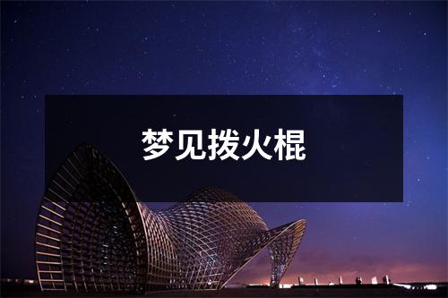 梦见拨火棍