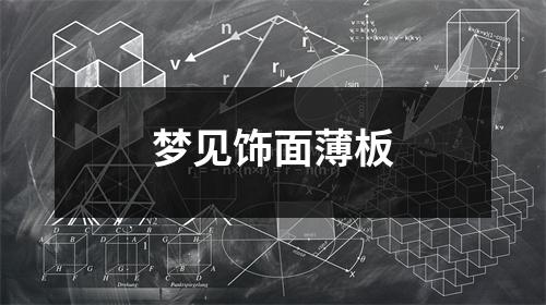 <h3>梦见饰面薄板