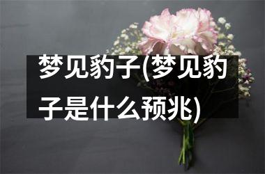 <h3>梦见豹子(梦见豹子是什么预兆)
