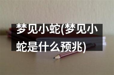 梦见小蛇(梦见小蛇是什么预兆)
