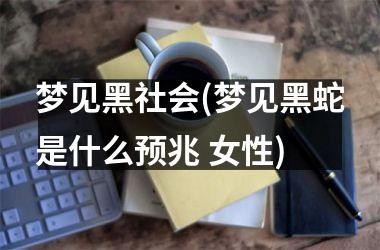 <h3>梦见黑社会(梦见黑蛇是什么预兆 女性)