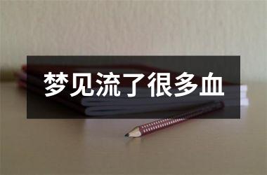 梦见流了很多血