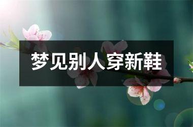 <h3>梦见别人穿新鞋