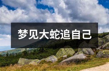 <h3>梦见大蛇追自己