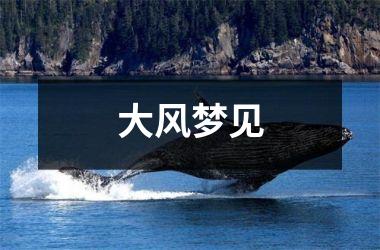 <h3>大风梦见