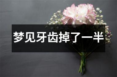 <h3>梦见牙齿掉了一半
