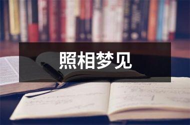 <h3>照相梦见