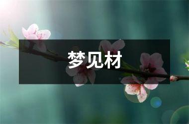 <h3>梦见材