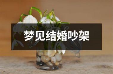 梦见结婚吵架