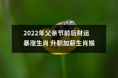 2022年父亲节前后财运暴涨生肖升职加薪生肖猴