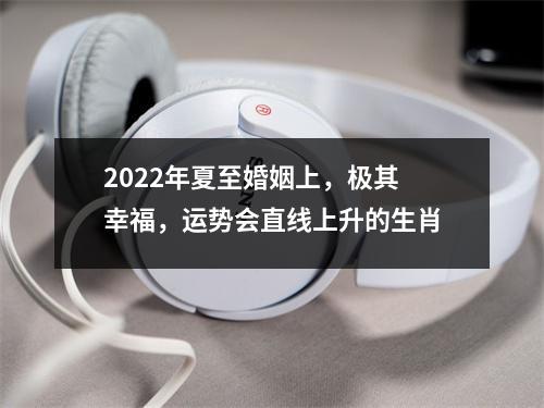 2022年夏至婚姻上，极其幸福，运势会直线上升的生肖