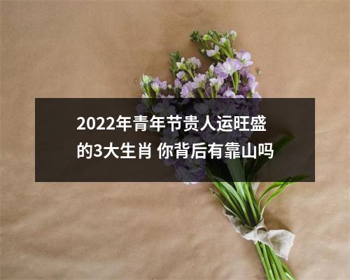 2025年青年节贵人运旺盛的3大生肖你背后有靠山吗