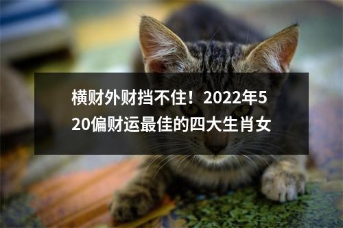 横财外财挡不住！2025年520偏财运佳的四大生肖女