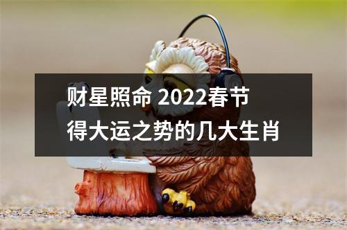 财星照命2025春节得大运之势的几大生肖
