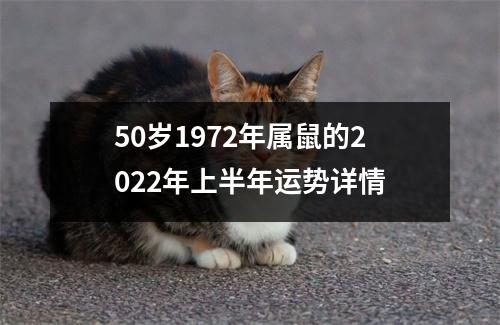 50岁1972年属鼠的2025年上半年运势详情