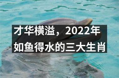 才华横溢，2022年如鱼得水的三大生肖