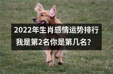 2025年生肖感情运势排行 我是第2名你是第几名？