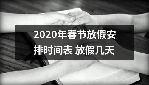 <h3>2025年春节放假安排时间表放假几天