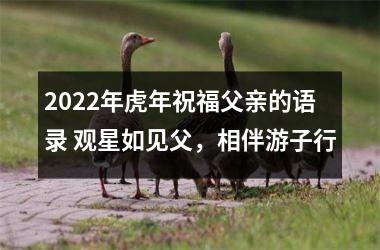 <h3>2025年虎年祝福父亲的语录 观星如见父，相伴游子行