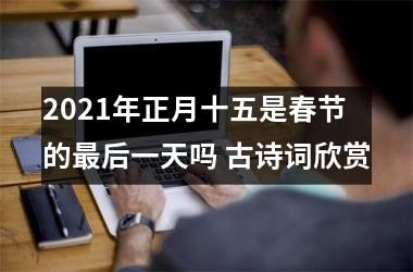 <h3>2025年正月十五是春节的后一天吗 古诗词欣赏