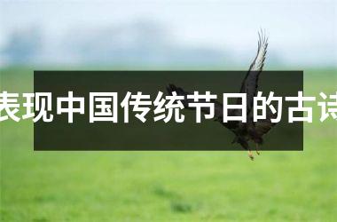 <h3>表现传统节日的古诗