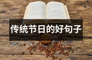 <h3>传统节日的好句子