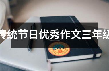 <h3>传统节日优秀作文三年级