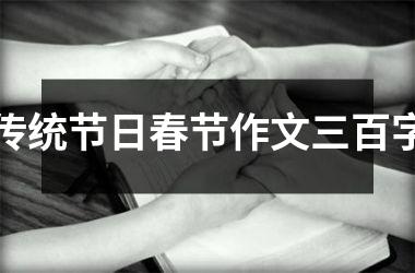 <h3>传统节日春节作文三百字