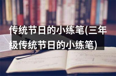 <h3>传统节日的小练笔(三年级传统节日的小练笔)