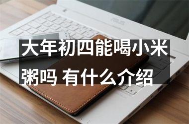 <h3>大年初四能喝小米粥吗 有什么介绍