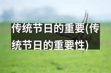 <h3>传统节日的重要(传统节日的重要性)