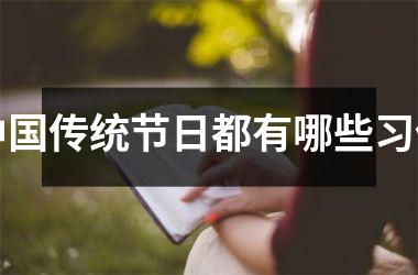 <h3>传统节日都有哪些习俗