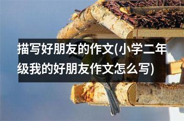 描写好朋友的作文(小学二年级我的好朋友作文怎么写)