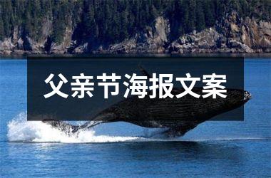 <h3>父亲节海报文案