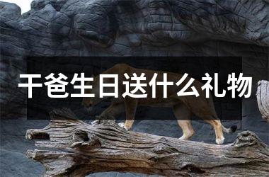 <h3>干爸生日送什么礼物