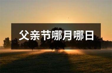 <h3>父亲节哪月哪日