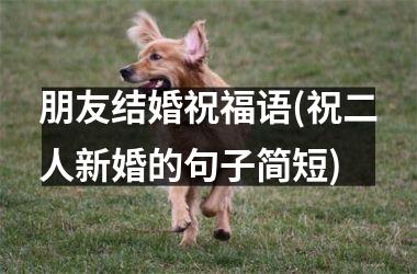 <h3>朋友结婚祝福语(祝二人新婚的句子简短)