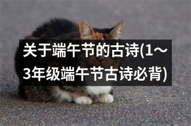 <h3>关于端午节的古诗(1～3年级端午节古诗必背)