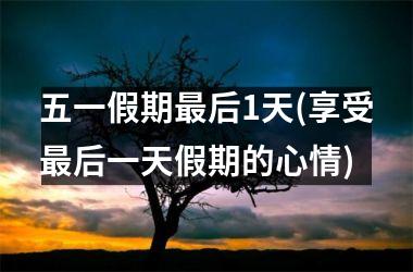 <h3>五一假期最后1天(享受最后一天假期的心情)
