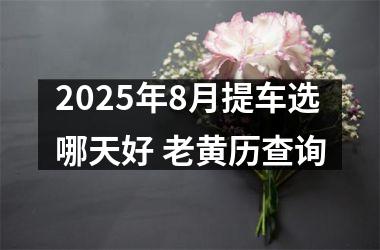 <h3>2025年8月提车选哪天好 老黄历查询