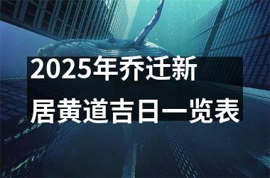 <h3>2025年乔迁新居黄道吉日一览表