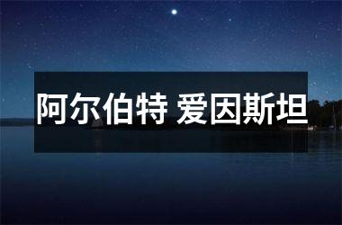 阿尔伯特 爱因斯坦