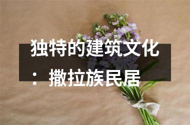 <h3>独特的建筑文化：撒拉族民居